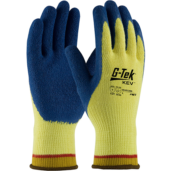 Seamless Knit DuPont™ Kevlar® Glove with Latex Coated Crinkle Grip on Palm & Fingers