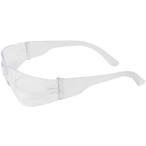 Rimless Safety Glasses with Clear Temple and Clear Lens