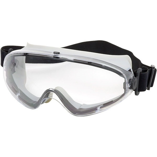 Indirect Vent Goggle with Light Gray Body, Clear Lens and Anti-Scratch / Anti-Fog Coating - Non-Latex Strap