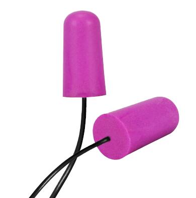 Compact Disposable Soft Polyurethane Foam Corded Ear Plugs - NRR 28