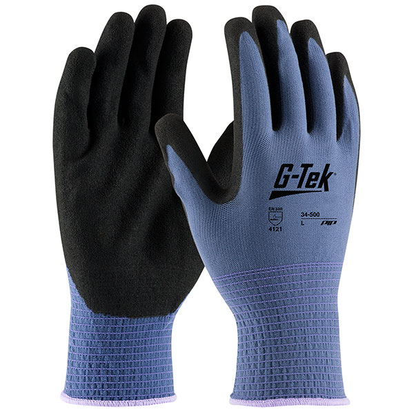 Seamless Knit Nylon Glove with Nitrile Coated MicroSurface Grip on Palm & Fingers