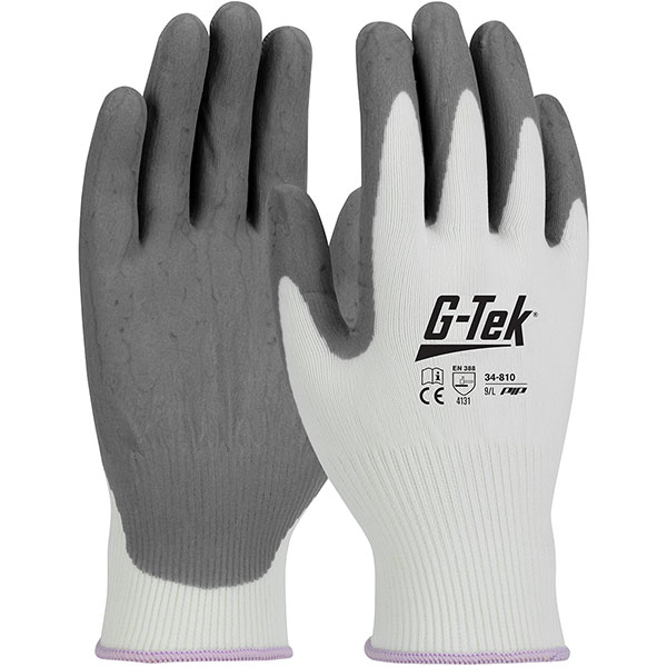 Seamless Knit Nylon Glove with Nitrile Coated Foam Grip on Palm & Fingers
